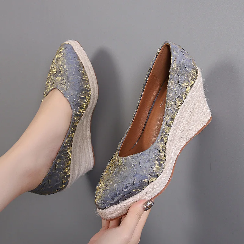 8cm Size 34-42 Breathable Comf - Wedge Espadrille Women review and price