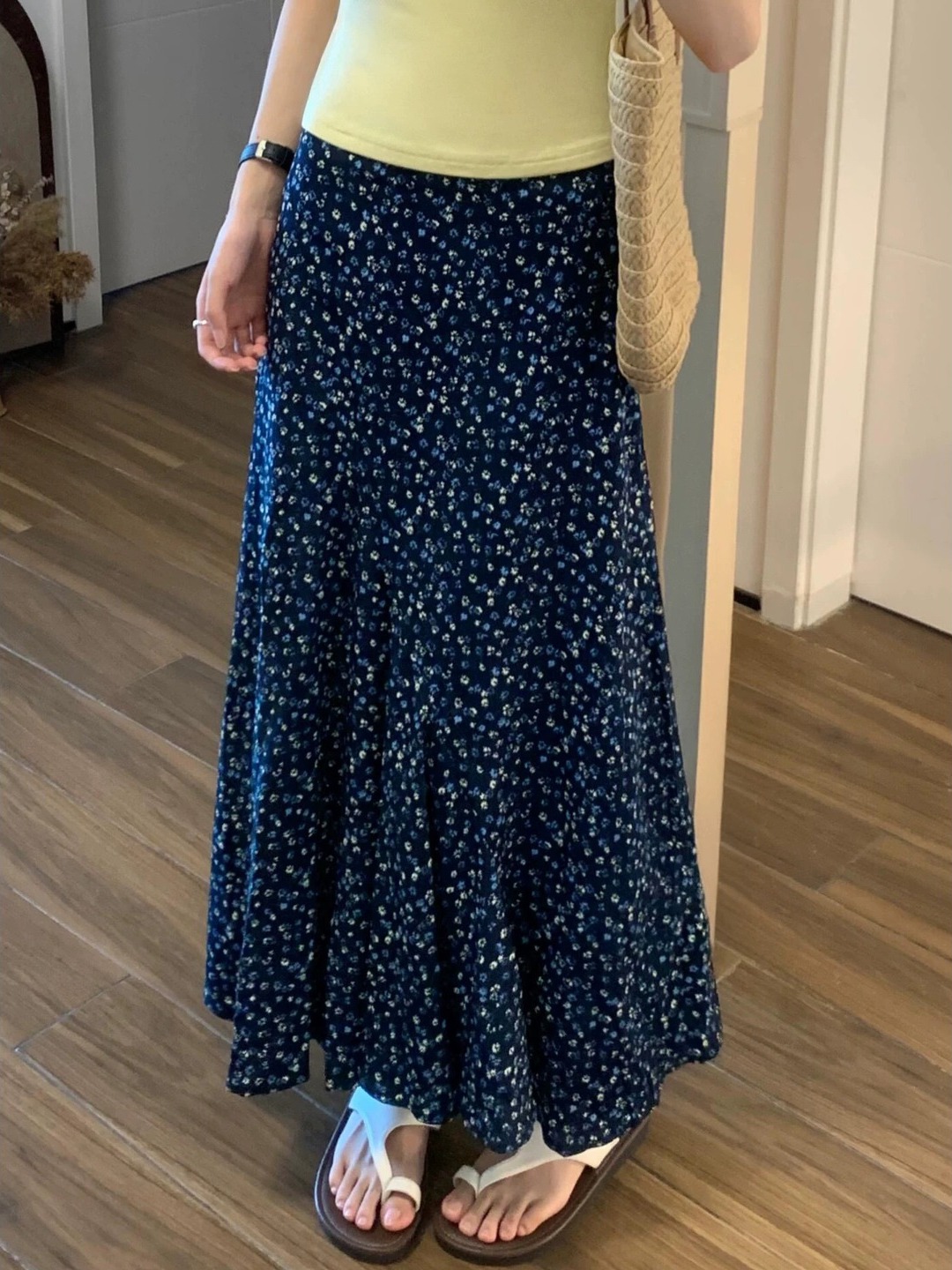 plus Size Floral Print A-Line  - Midi Skirt Floral review and price