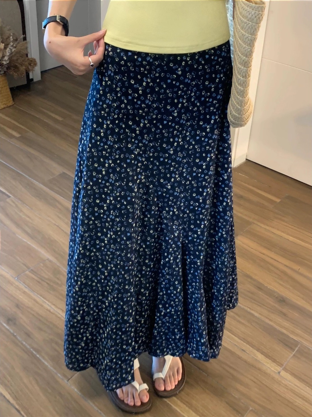 plus Size Floral Print A-Line  - Midi Skirt Floral review and price