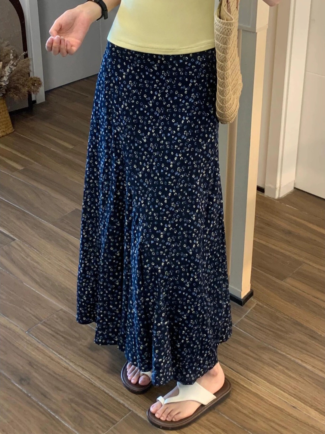 plus Size Floral Print A-Line  - Midi Skirt Floral review and price