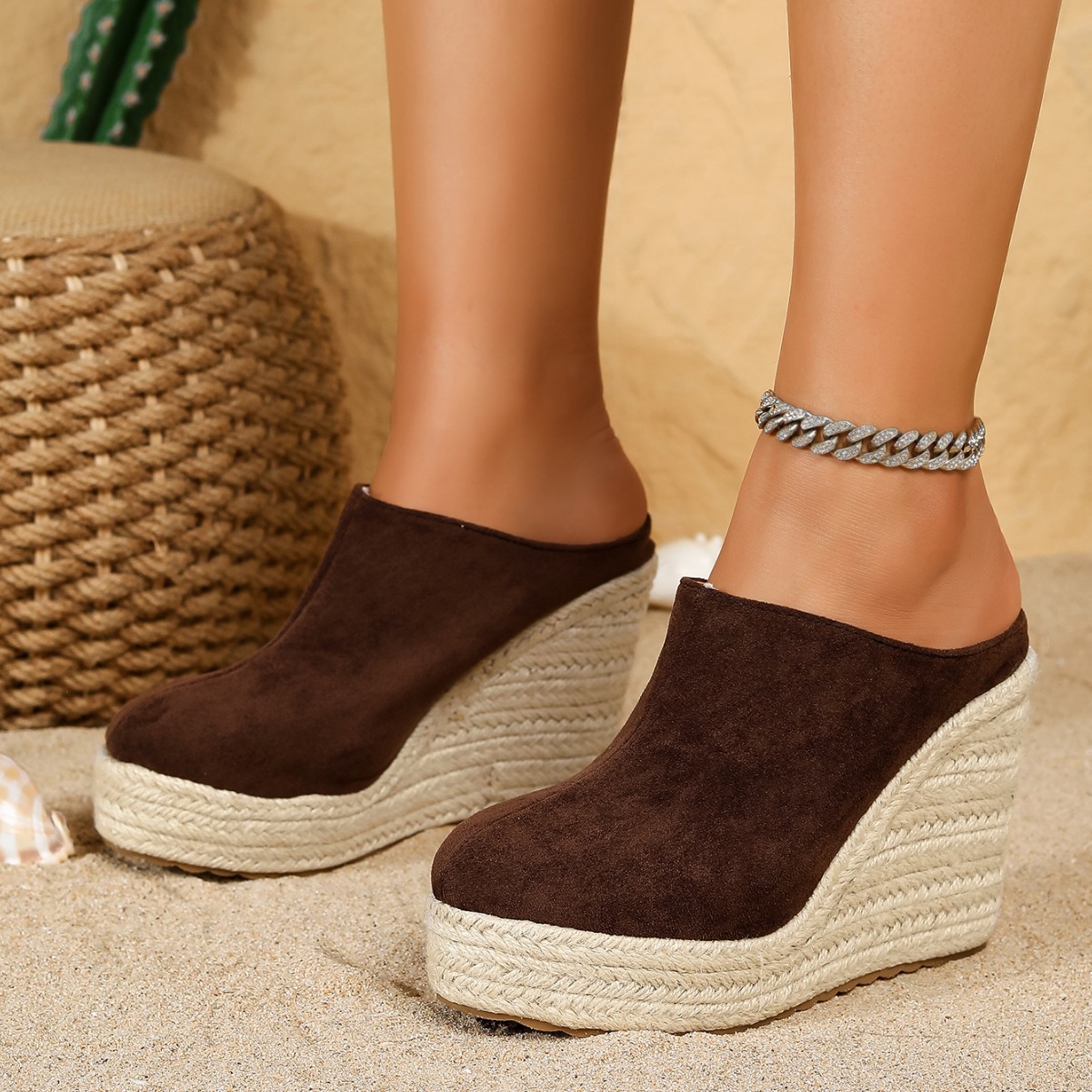 RYAMAG Comfortable Wedge Mules - Wedge Espadrille Women review and price