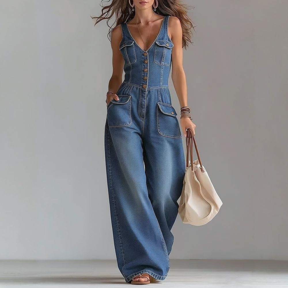 Womens Casual Washed Denim Jum - Jumpsuit Linen Relaxed review and price