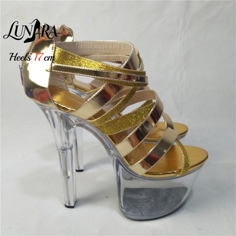 17cm/7Inch Gold Metallic Strap - Sandal Strappy Heeled review and price