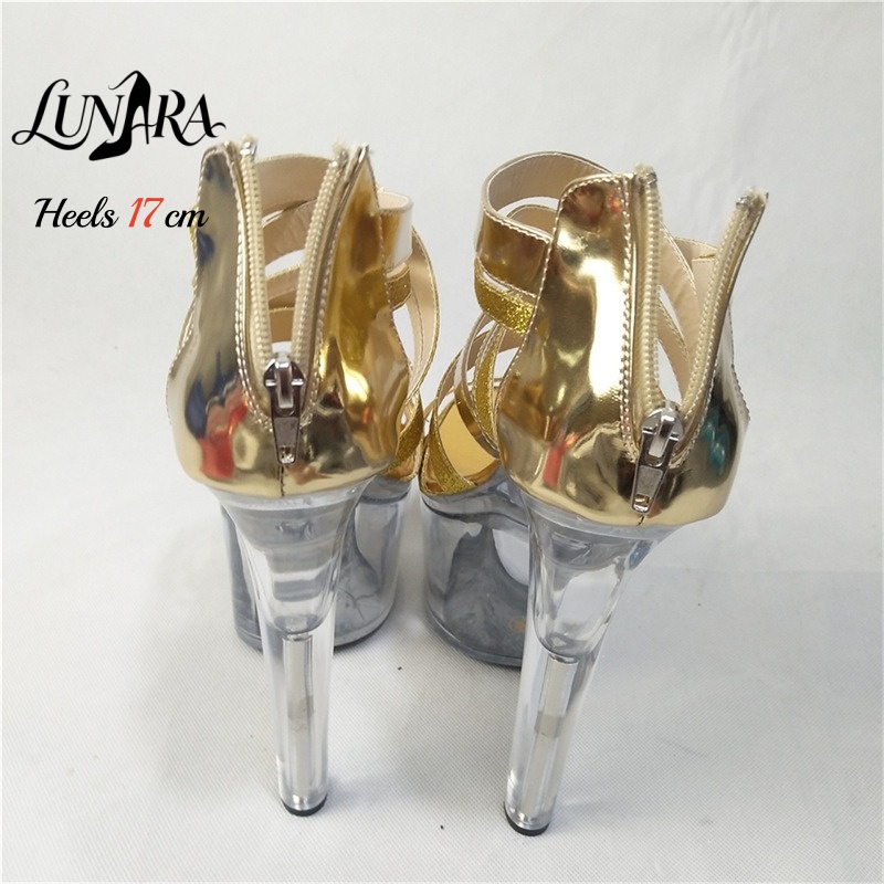 17cm/7Inch Gold Metallic Strap - Sandal Strappy Heeled review and price