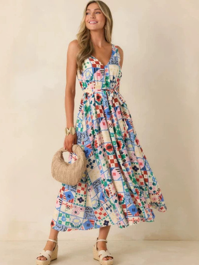 Summer 2026 Large Size Floral  - Linen Dress Wrap review and price
