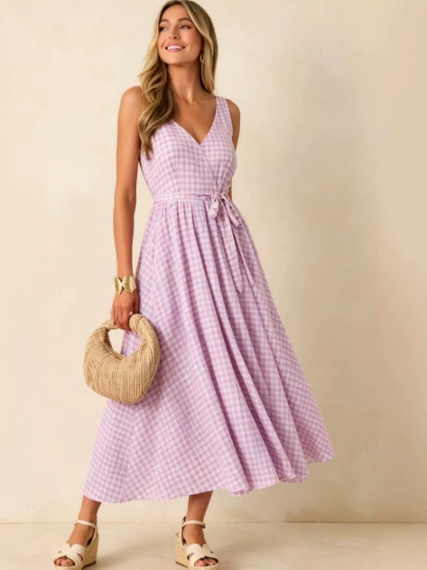Summer 2026 Large Size Floral  - Linen Dress Wrap review and price