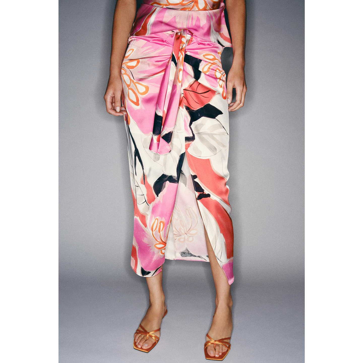 High Waist Midi Skirt round Ne - Midi Skirt Floral review and price