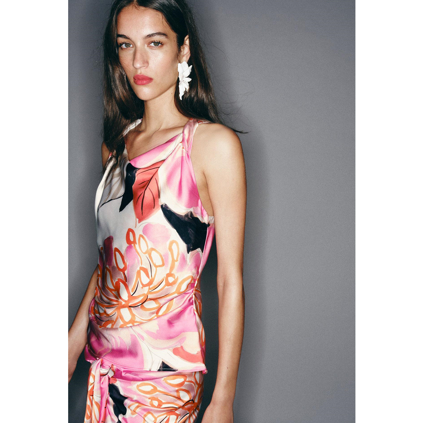 High Waist Midi Skirt round Ne - Midi Skirt Floral review and price